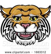 Vector Illustration of Wildcat Mascot Cute Happy Character by AtStockIllustration