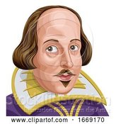 Vector Illustration of William Shakespeare Portrait by AtStockIllustration