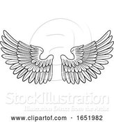 Vector Illustration of Wings Angel or Eagle Pair by AtStockIllustration