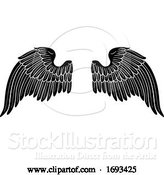 Vector Illustration of Wings Angel or Eagle Pair by AtStockIllustration