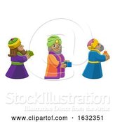 Vector Illustration of Wise Men Christmas Nativity Scene by AtStockIllustration