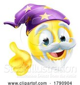 Vector Illustration of Wizard Emoticon Face Emoji Icon by AtStockIllustration