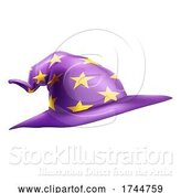 Vector Illustration of Wizard or Witch Hat Emoticon Emoji Icon by AtStockIllustration