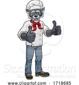 Vector Illustration of Wolf Chef Mascot Character by AtStockIllustration