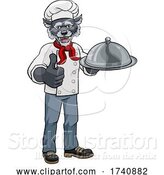 Vector Illustration of Wolf Chef Mascot Character by AtStockIllustration