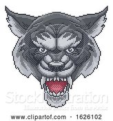 Vector Illustration of Wolf Pixel Art Arcade Game Mascot by AtStockIllustration