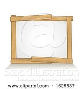 Vector Illustration of Wooden Frame Sign Background Design Element by AtStockIllustration