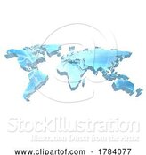 Vector Illustration of World Map Background Globe Global Trade Concept by AtStockIllustration