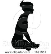 Vector Illustration of Yoga Pilates Pose Lady Silhouette by AtStockIllustration