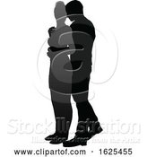 Vector Illustration of Young Couple People Silhouette by AtStockIllustration
