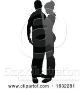 Vector Illustration of Young Couple People Silhouette by AtStockIllustration