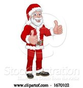 Vector Illustration of Young Handsome Santa Thumbs up Christmas by AtStockIllustration