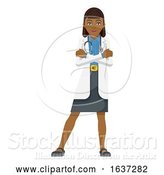 Vector Illustration of Young Lady Medical Doctor Mascot by AtStockIllustration