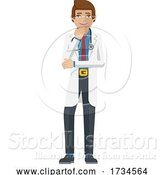 Vector Illustration of Young Medical Doctor Mascot by AtStockIllustration