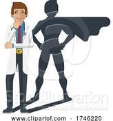 Vector Illustration of Young Medical Doctor Super Hero Mascot by AtStockIllustration