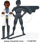Vector Illustration of Young Medical Doctor Super Hero Mascot by AtStockIllustration