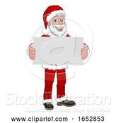 Vector Illustration of Young Santa Claus Holding Sign Christmas by AtStockIllustration