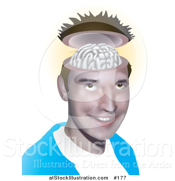 Illustration of a Young, Open Minded Man