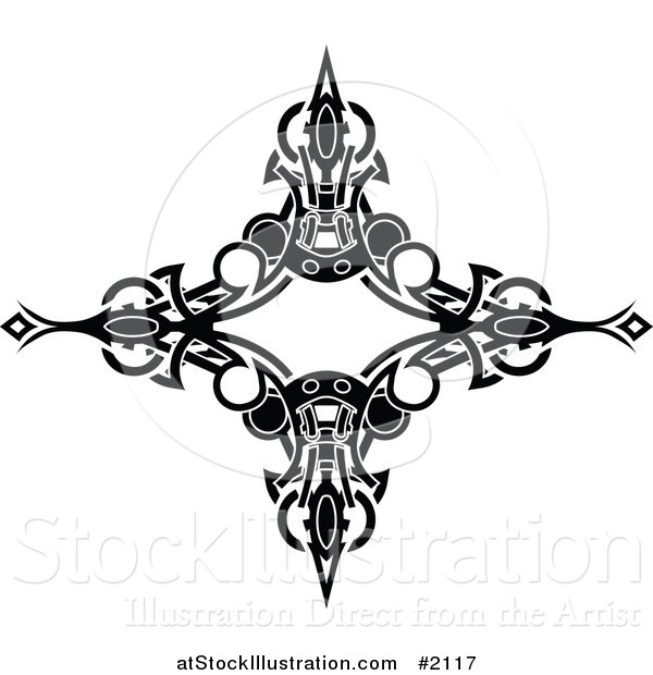 Vector Illustration of a Black and White Tribal Arm Band Tattoo Design