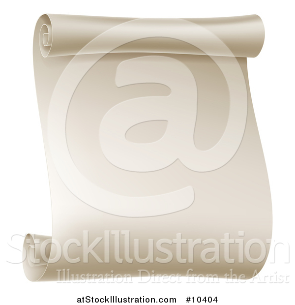 Vector Illustration of a Blank Scroll Notice Page