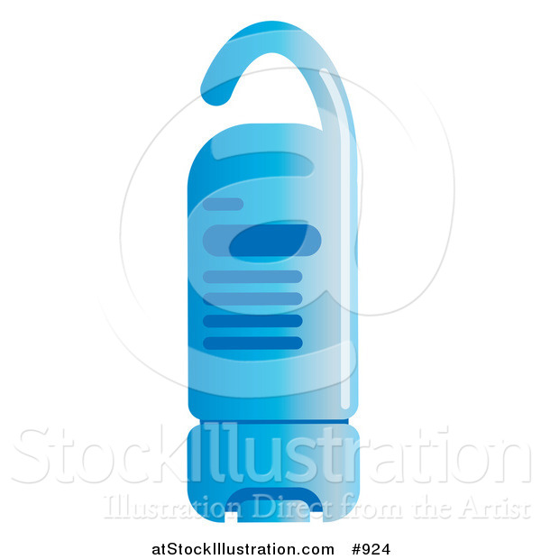 Vector Illustration of a Blue Bottle of Hanging Body Wash in a Shower
