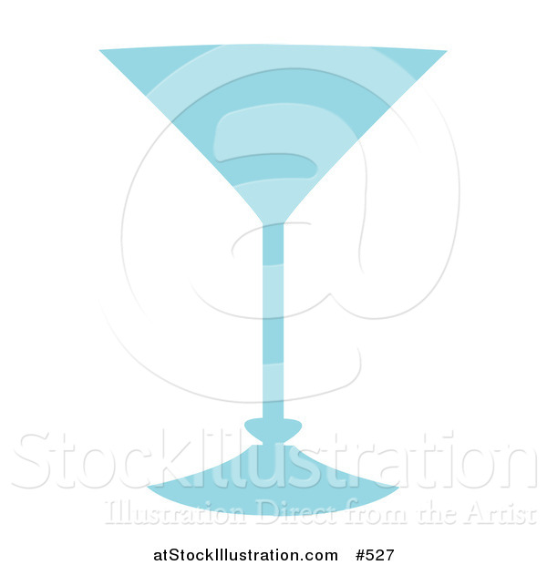Vector Illustration of a Blue Wineglass
