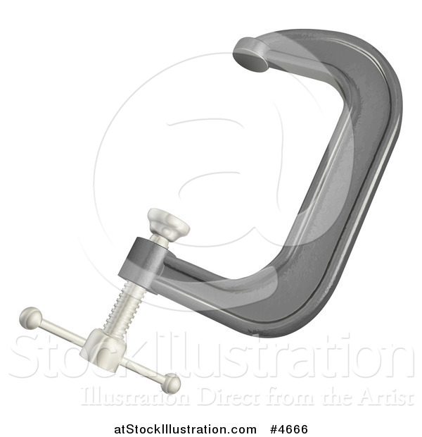 Vector Illustration of a C or G Clamp