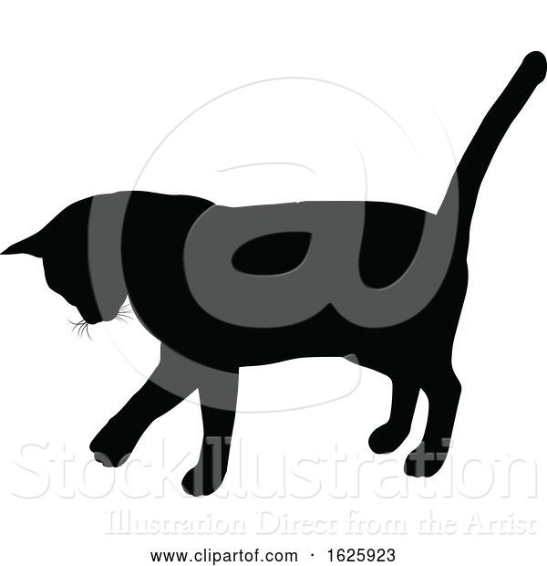 Vector Illustration of a Cat Silhouette