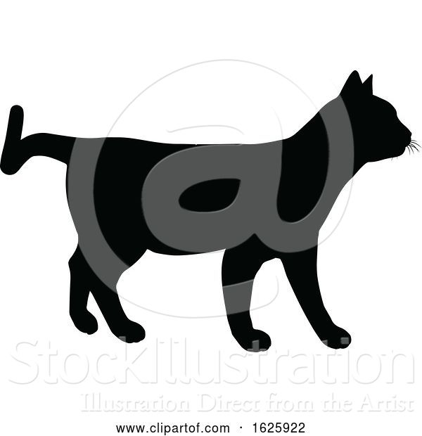 Vector Illustration of a Cat Silhouette
