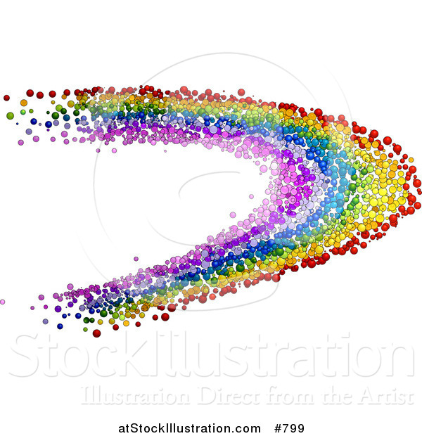 Vector Illustration of a Colorful Rainbow Made of Bubbles