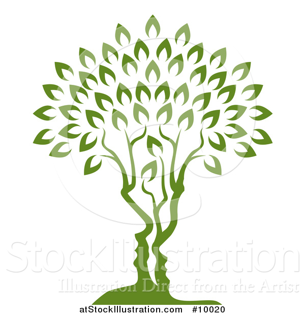 Vector Illustration of a Couple Formed in the Trunk