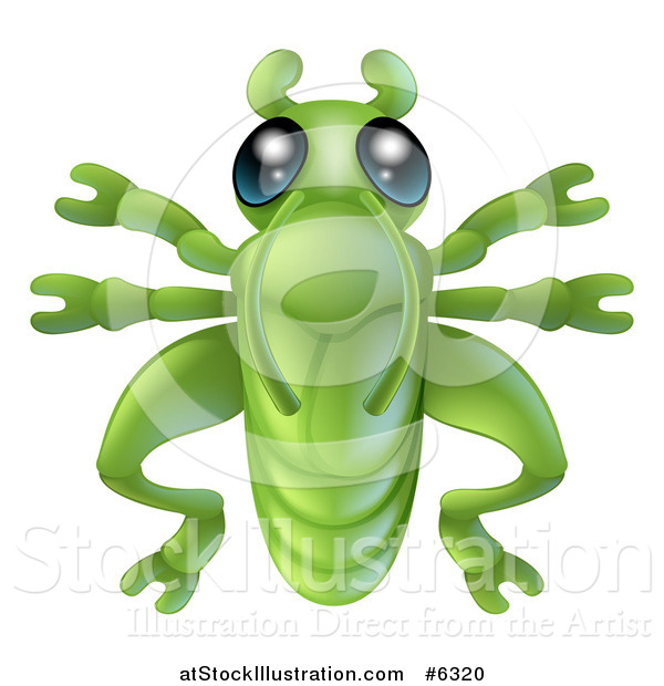 Vector Illustration of a Cute Grasshopper Bug