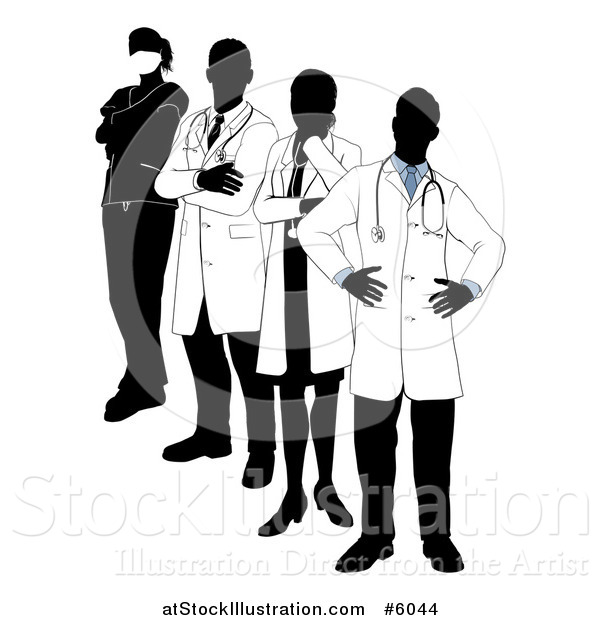 Vector Illustration of a Faceless Medical Team