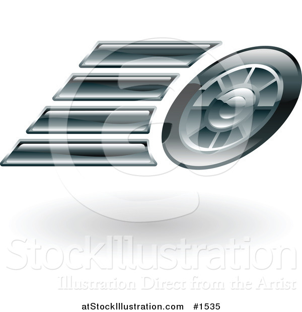 Vector Illustration of a Fast Car's Tires Speeding past