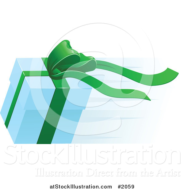 Vector Illustration of a Fast Delivery Gift Box