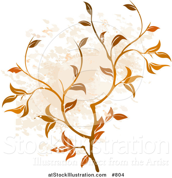 Vector Illustration of a Floral Grunge Background