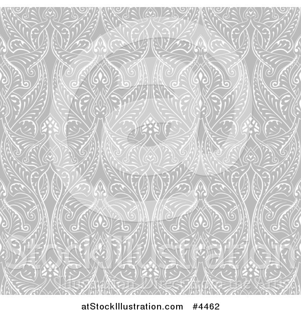 Vector Illustration of a Grayscale Seamless Islamic Motif Pattern