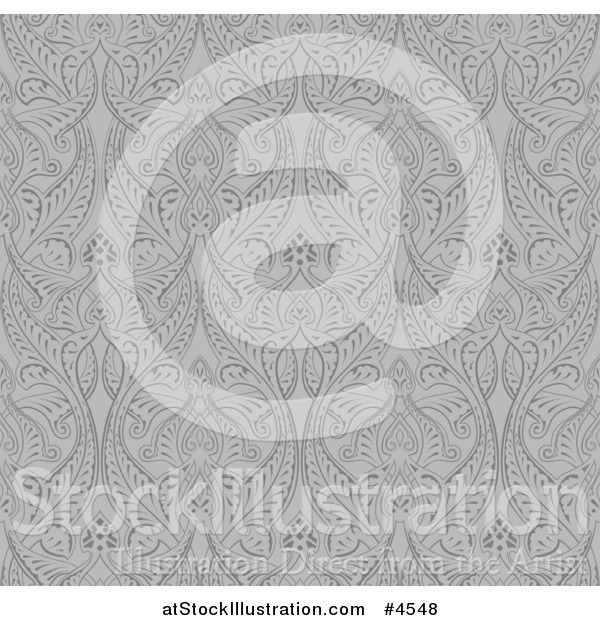 Vector Illustration of a Grayscale Seamless Middle Eastern Pattern