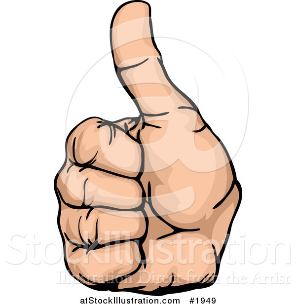 Vector Illustration of a Hand with a Thumb up