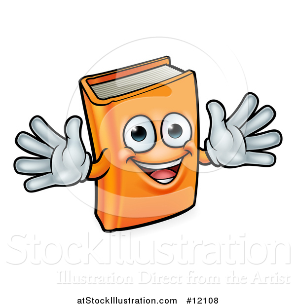 Vector Illustration of a Happy Book Character Mascot