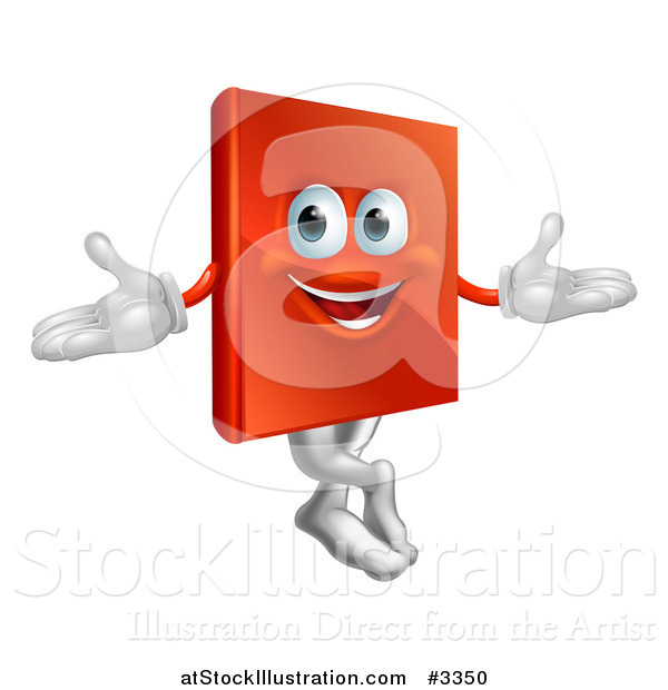 Vector Illustration of a Happy Book Mascot