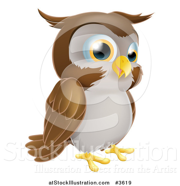 Vector Illustration of a Happy Owl