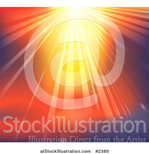 Vector Illustration of a Heavenly Light Shining Brightly