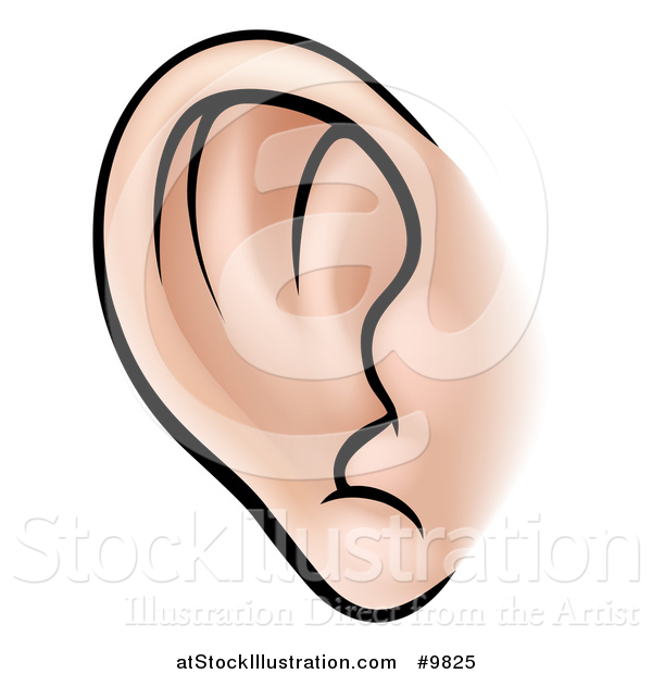 Vector Illustration of a Human Ear