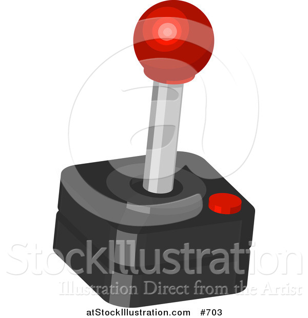 Vector Illustration of a Joystick for a Game
