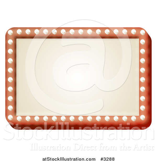 Vector Illustration of a Light Bulb Framed Sign