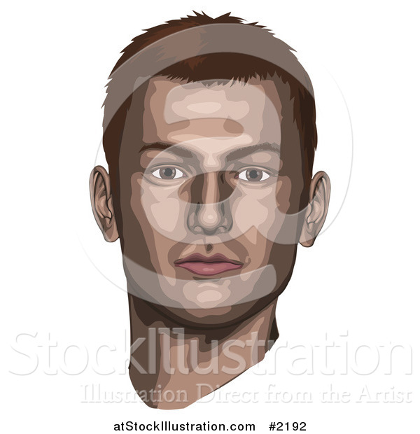 Vector Illustration of a Mans Face