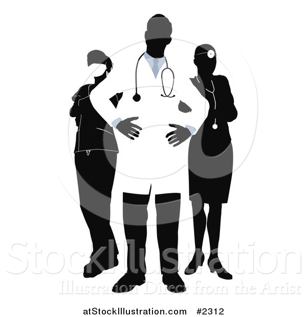 Vector Illustration of a Posing Medical Team