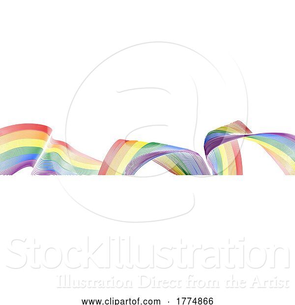 Vector Illustration of a Rainbow Pride or Peace Flag