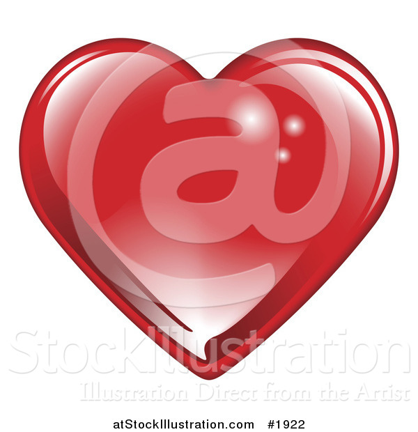 Vector Illustration of a Shiny Red Valentine's Day Heart